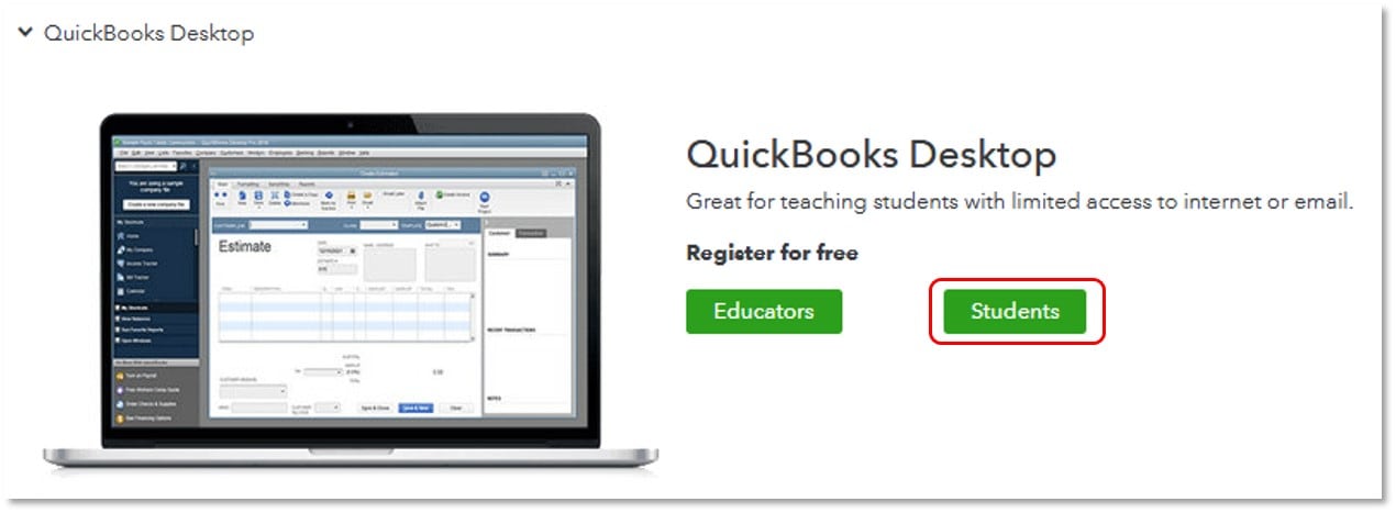quickbooks mac for students